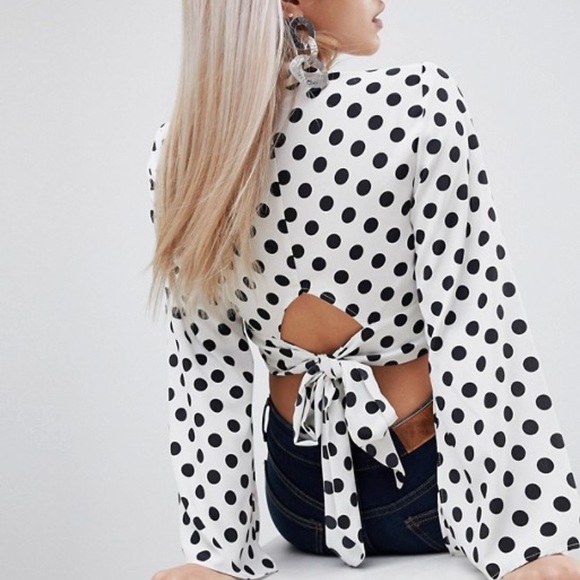 ❌SOLD❌NWOT River Island Polka Dot Top - Picture 3 of 4